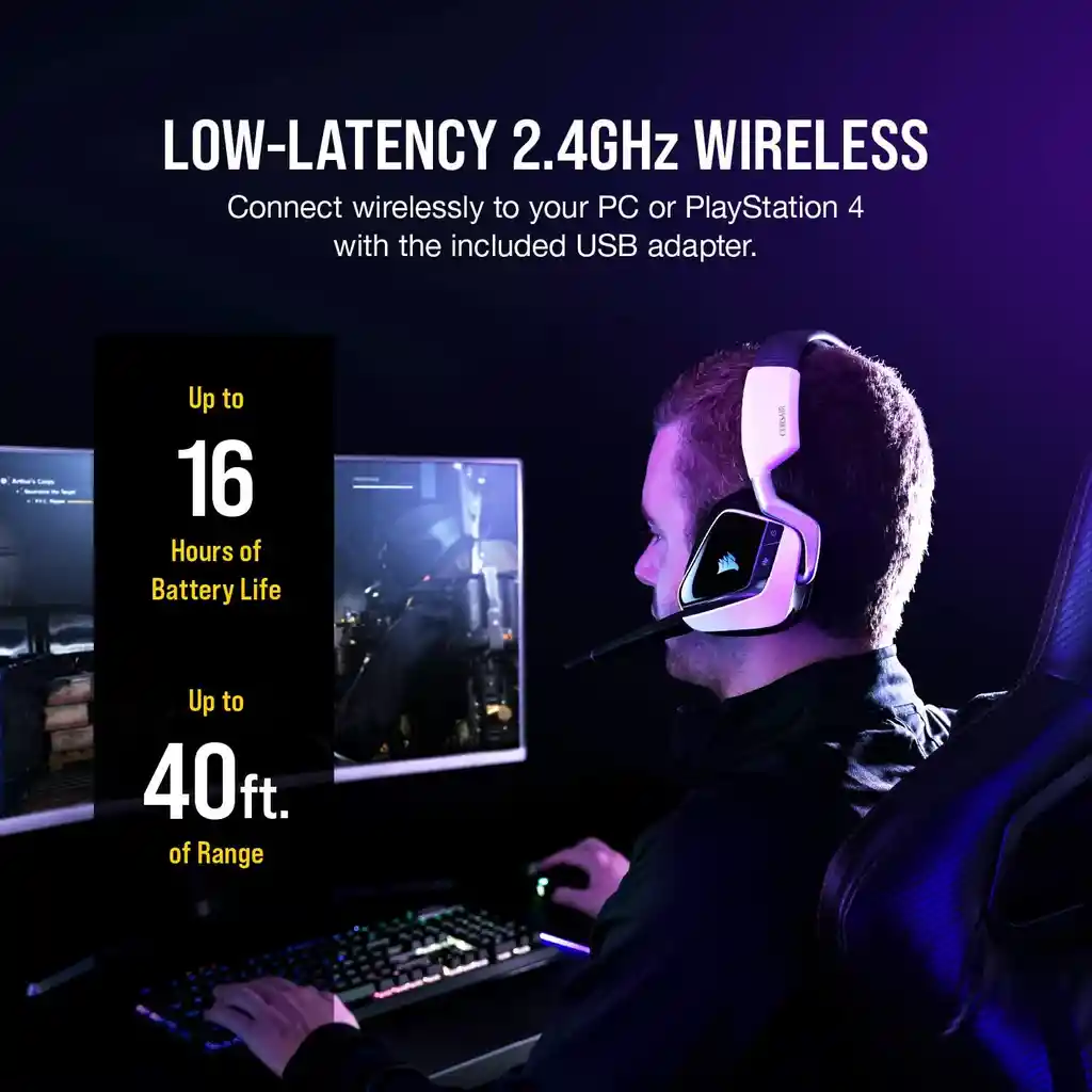 Diadema Audifono Corsair Void Rgb Elite Wireless Para Juegos