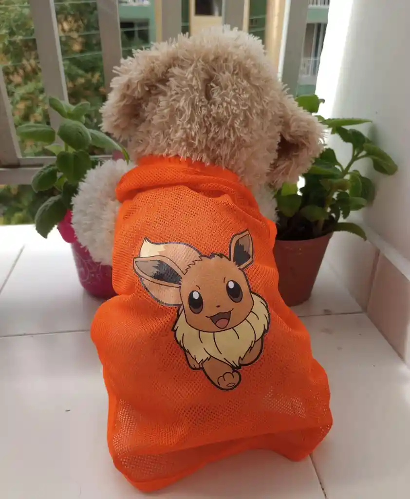 Ropa Mascota Camiseta De Malla Neón Eevee