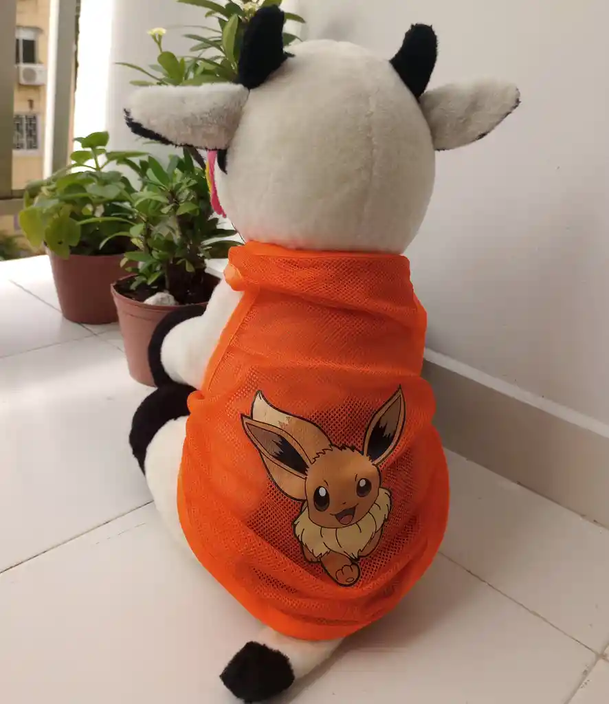 Ropa Mascota Camiseta De Malla Neón Eevee