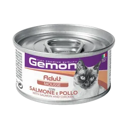 Gemon Cat Lata Adult Salmon Pollo X 85 Gr			