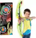 Juego De Arco Con Flechas Con Luces Color Verde Con Gris