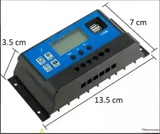 Regulador Controlador De Carga Panel Solar 10a Pwm 12v/24v