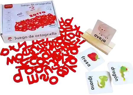 Juguete Didactico De Letras Y Ortografia Para Niños Español En Madera