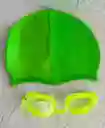 Gorro Natacion + Gafas Verde Manzana