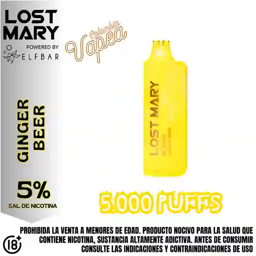 Vape Lost Mary Ginger Beer 5000 Puffs 5%