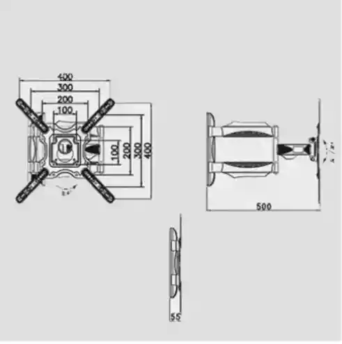 Soporte Base Tv 32 A 60 Pulgadas Brazo Largo In-p40