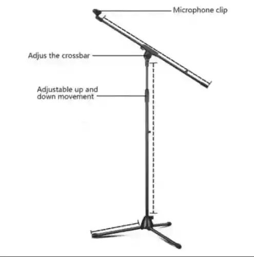 Soporte Base Trípode Para Micrófono Wd-901 Liviano Calidad