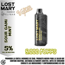 Vape Lost Mary Sour Gami Mint 5000 Puffs 5%