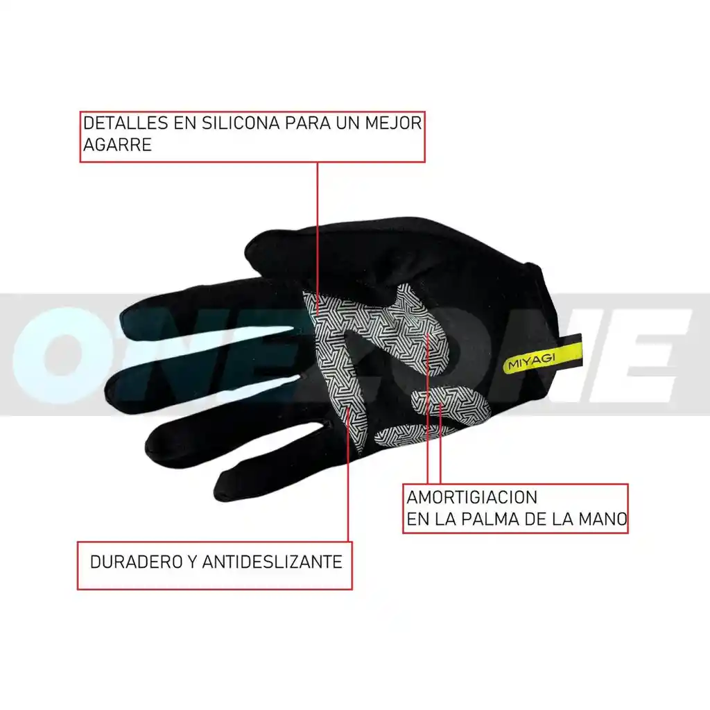 Guantes Ciclismo Miyagi, Training, Deportivo-m058782/ Gris-talla: S