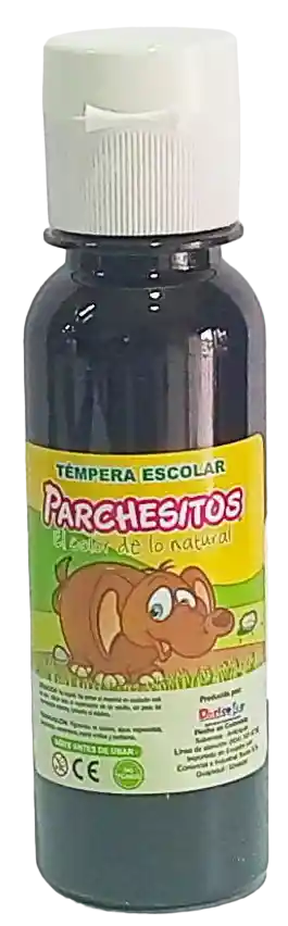 Tempera Escolar Negra Parchesitos 120cc