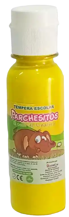 Tempera Escolar Amarilla Parchesitos 120cc