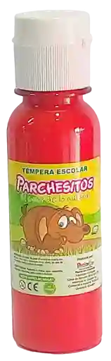 Tempera Escolar Roja Parchesitos 120cc