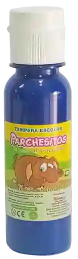 Tempera Escolar Azul Parchesitos 120cc