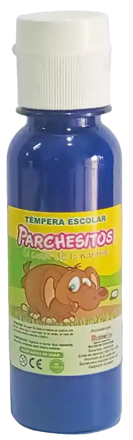 Tempera Escolar Azul Parchesitos 120cc