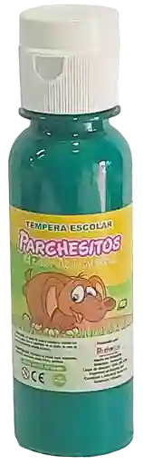 Tempera Escolar Verde Parchesitos 120cc