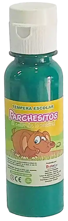 Tempera Escolar Verde Parchesitos 120cc