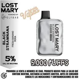 Vape Lost Mary Black Strawnana 5000 Puffs 5%