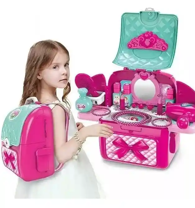 Set De Maquillaje De Juguete Para Niña Morral Con Accesorios