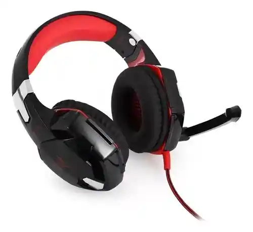 Audífonos Diademas Gamer Kotion G2000 Negro Y Rojo Con Luz Led