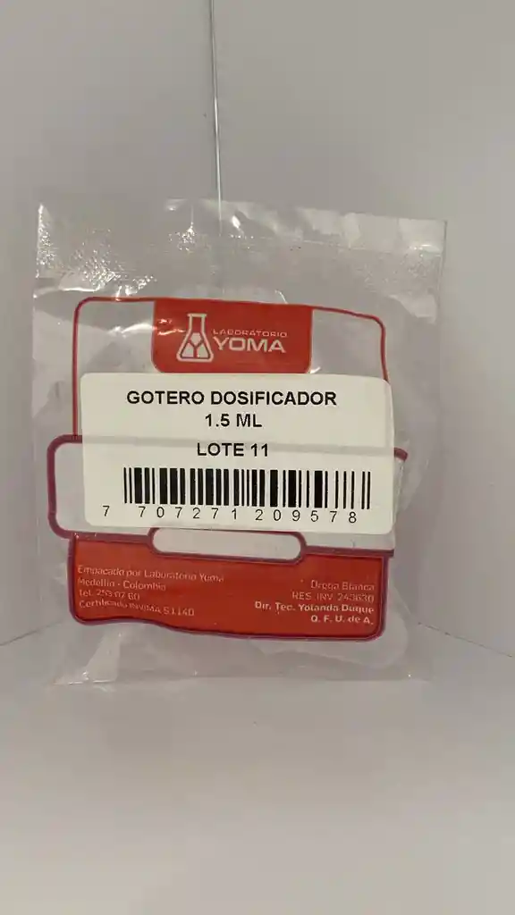 Gotero Dosificador 1.5ml Yoma