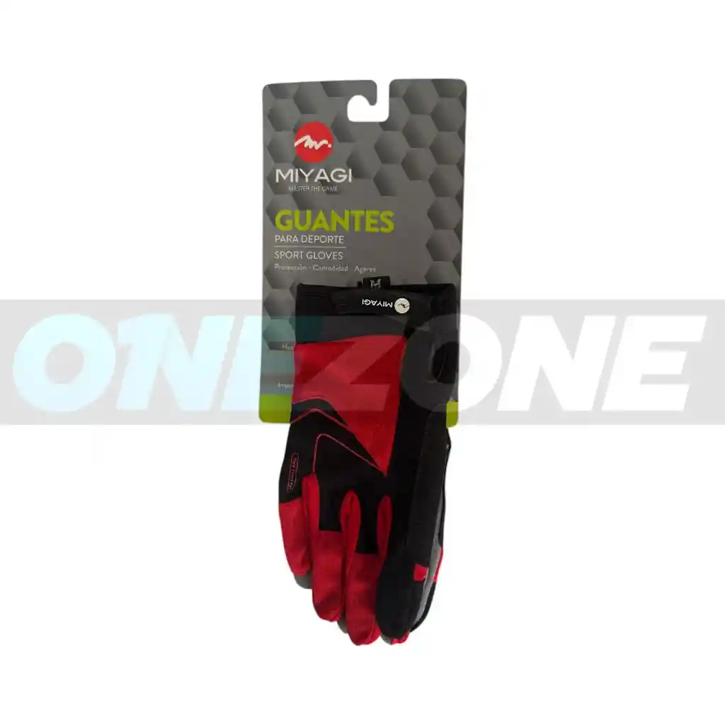 Guantes Ciclismo Miyagi, Training, Deportivo-m058788/ Rojo-talla: S