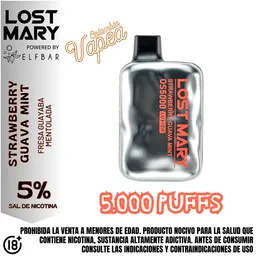 Vape Lost Mary Strawberry Guava Mint 5000 Puffs 5%