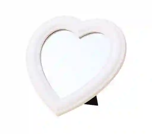 Espejo Para Maquillaje O Decoracion En Forma De Corazon Blanco