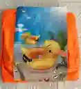 Flotador Para Niños Lancha Pato Naranja / Amarillo