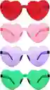 Gafas De Corazon Para Sol Surtidas, Fiestas Y Decoraciones X6 Und