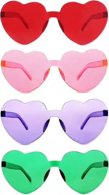 Gafas De Corazon Para Sol Surtidas, Fiestas Y Decoraciones X6 Und