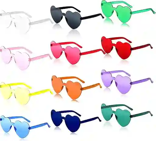 Gafas De Corazon Para Sol Surtidas, Fiestas Y Decoraciones X6 Und