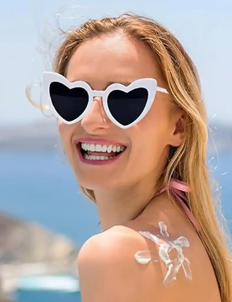 Gafas Blancas En Forma De Corazon Para Fiestas X4 Und