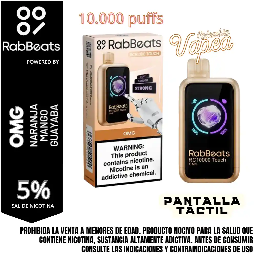 Vape Rabbeats Omg 10000 Puffs 5%