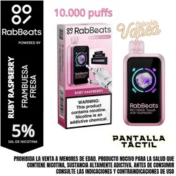 Vape Rabbeats Ruby Raspberry 10000 Puffs 5%