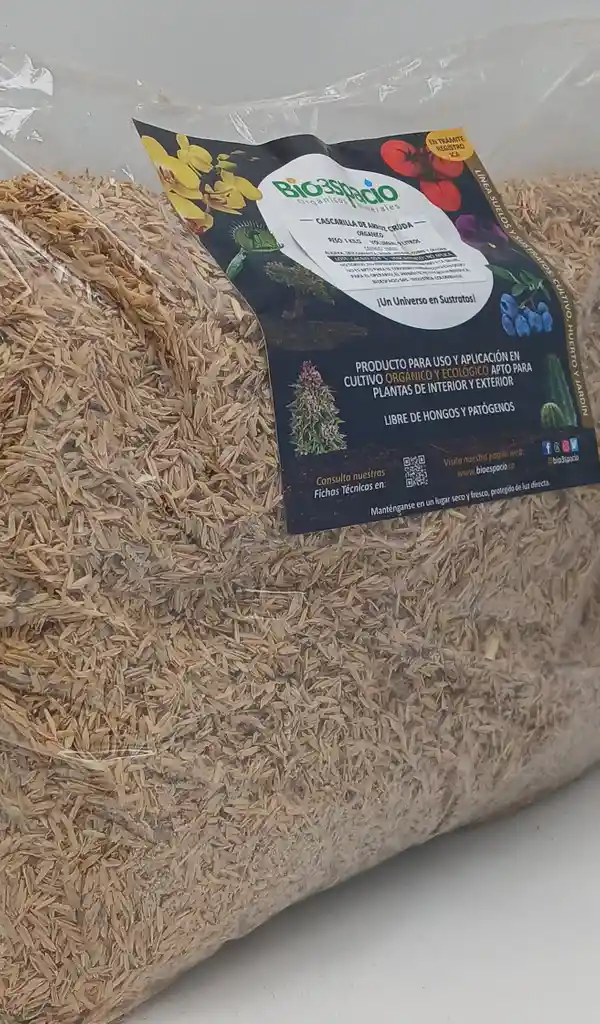 Cascarilla De Arroz Cruda 1 Kilo