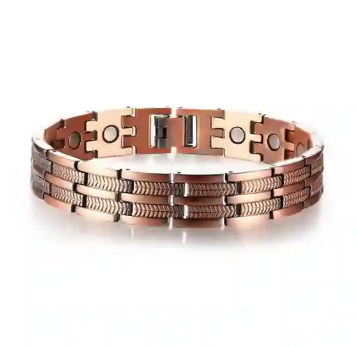 Pulsera Manilla Brazalete Magnético En Cobre Hombre Mejora Salud Y Energía