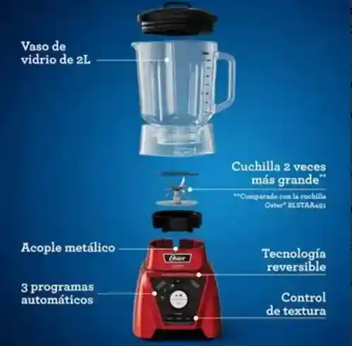 Licuadora Oster Xpert Series™ Control De Texturas Blend-n-go