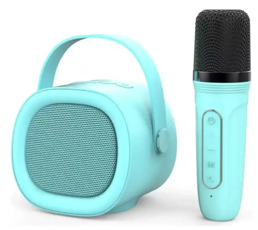 Kit Micrófono Y Parlante Karaoke Para Niños Bluetooth Led K2