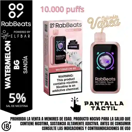 Vape Rabbeats Watermelon Bg 10000 Puffs 5%