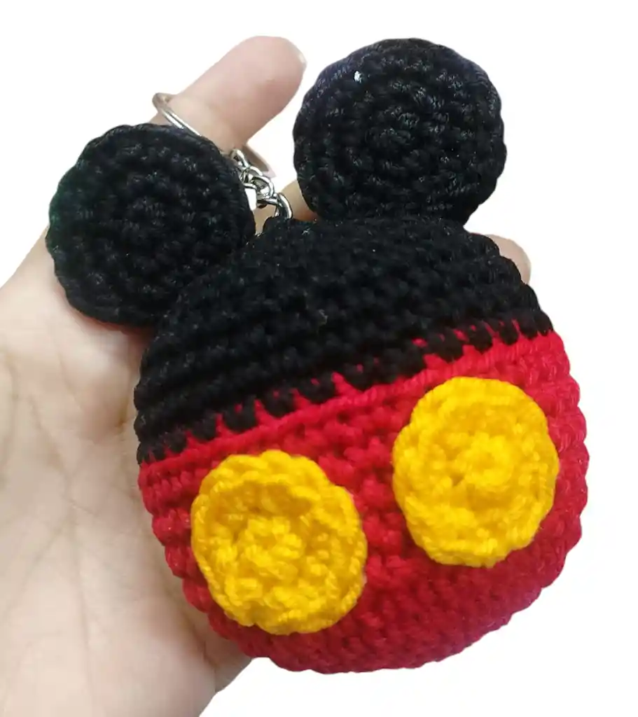 Peluche Mickey Mouse Amigurumi Llavero Mickey