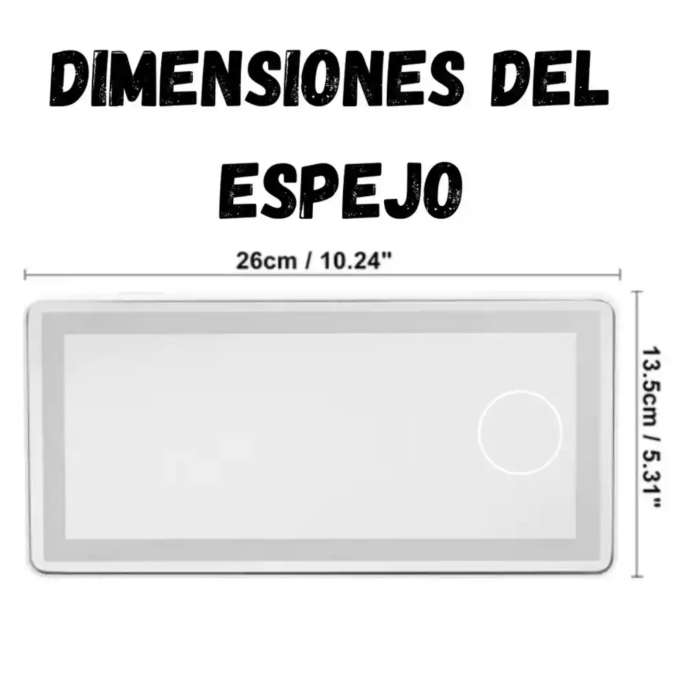 Espejo Con Luz Led Recargable Para Parasol Visera De Automovil