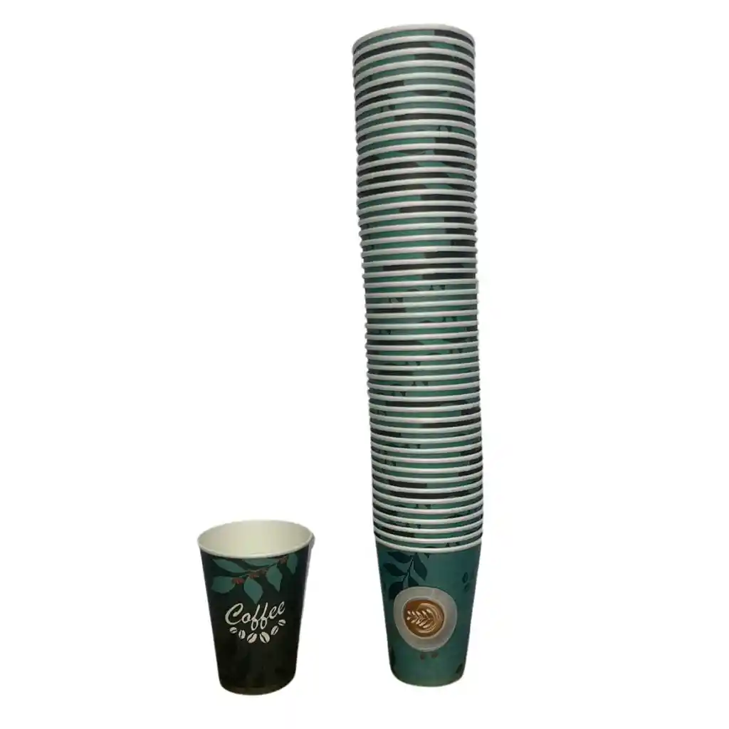 Vaso Azul 7 Oz Cartón Biodegradable Desechable X 50