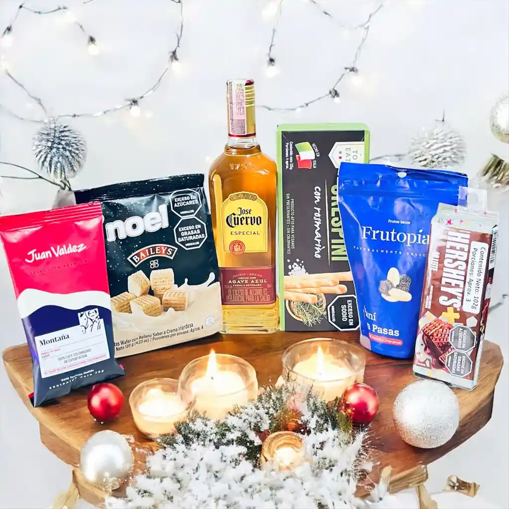 Ancheta Premium Navidad Noche De Estrellas Con Tequila Jose Cuervo - Regalo De Aguinaldos - Feliz Año Nuevo - Ref 13