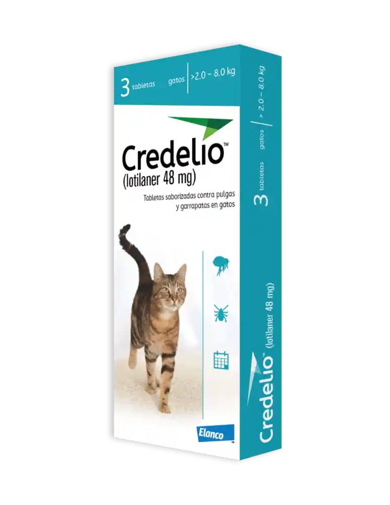 Credelio Antipulas Gatos X 3 Und 2kilos A 8kilos