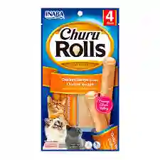 Churu Rolls Para Gato Pollo X 4 Sticks