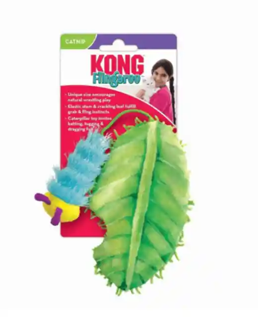 Kong Gato Juguete Flingaroo Caterpillar - Oruga