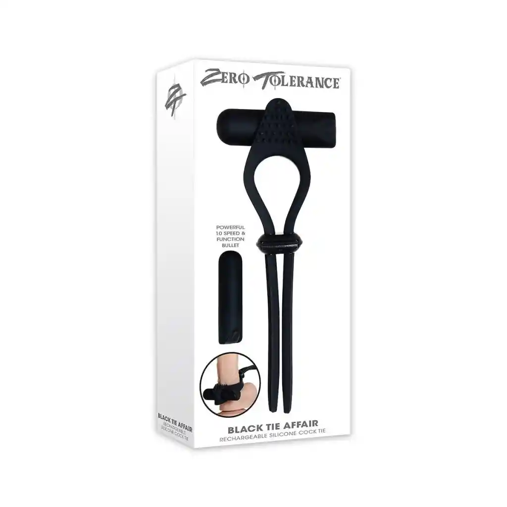 Anillo Vibrador Para El Pene Corbata Negra