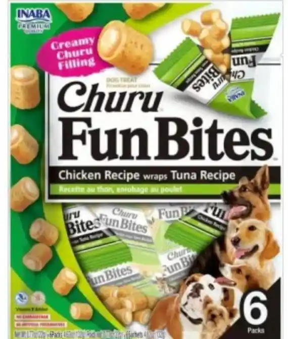 Dog Churu Fun Bites Chicken Recipe Wraps Tuna Recipe * 6 Und