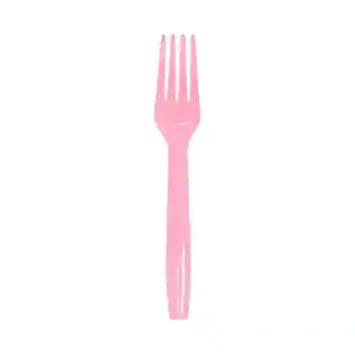 Tenedores Deluxe Rosado Plasticos X 12 Sempertex