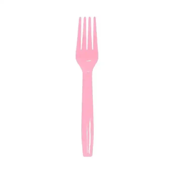 Tenedores Deluxe Rosado Plasticos X 12 Sempertex